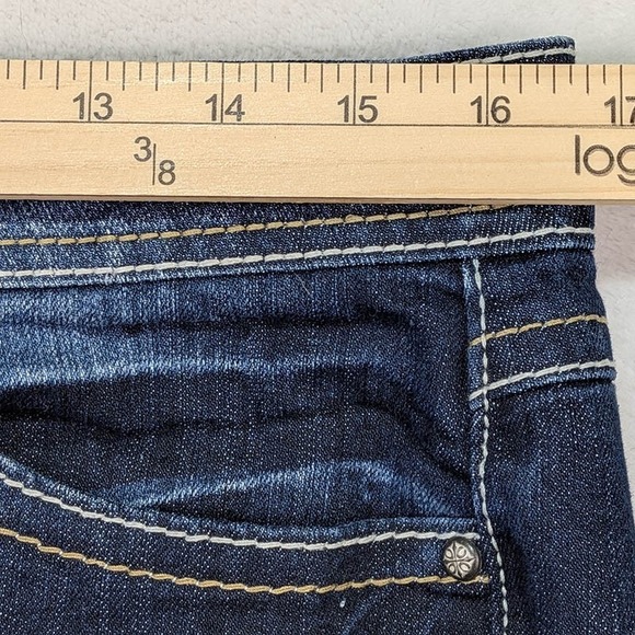 Cato Distressed Jeans Womens 12 Flare Y2K Cowgirl McBling Horse Western Boho - Picture 5 of 11